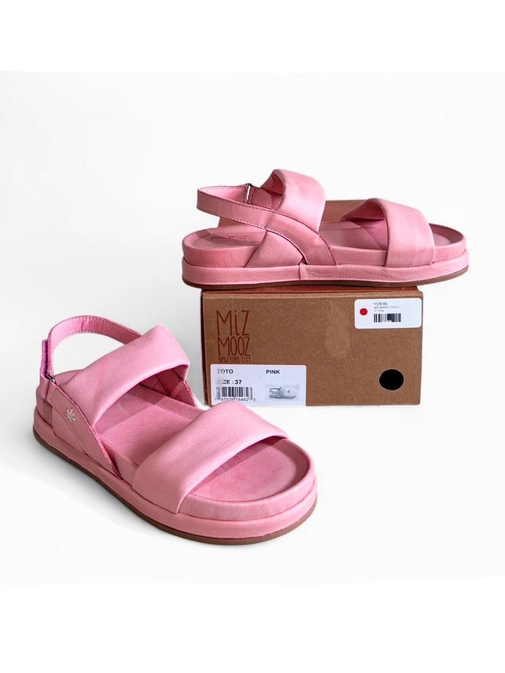 Miz Mooz Toto Pink Cushioned Platform Sandals